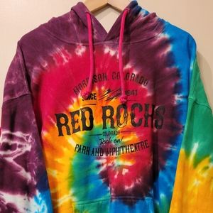 Tie Dye Red Rocks Hoodie XL